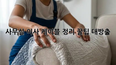 사무실 이사? 케이블 정리 꿀팁 대방출!