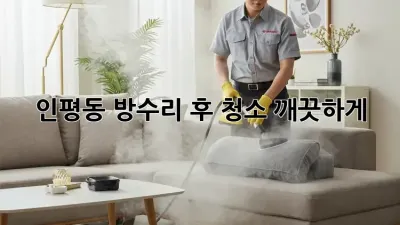 ✨인평동 방수리 후 청소✨ 깨끗하게!